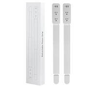 Varilla extensora de toma de corriente: cuenta con USB-A, USB-C y 2 salidas de CA, se extiende de 22 a 34 pulgadas, gira 180° de acceso difícil de alcanzar, enchufe de pared expansor de enchufes de