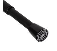 Varilla para cortina colgante ajustable de 120 a 210 cm (Negro) Varilla para cortina de ducha Ø10/13 mm sin perforación, tornillos o pegamento - Barra tensora para fijar