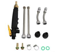 Varilla pulverizadora de jardín de acero inoxidable con conector de latón de 3/8 y 1/4 pulgadas, boquilla ajustable para niebla o chorro, varilla telescópica 30-72 cm, mango ergonómico con bloqueo