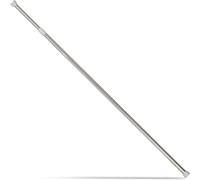 Varilla telescópica - Acero inoxidable - Cortinas - Cortina de ducha - Sin necesidad de taladrar - Barra para ducha - 130-220 cm - Plateado