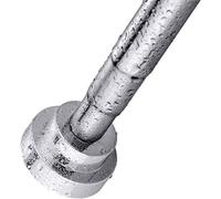 Varilla telescópica de acero inoxidable Ibenzoa® de 5,5 x 65–100 cm: sin necesidad de taladrar, con almohadillas de goma antideslizantes, capacidad de hasta 18 kg, ideal para cortinas y perchas