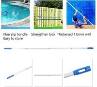 Varilla telescópica de aluminio de 1,6 metros de longitud para piscinas, sin deformaciones, ideal para coladores de skimmer y cabezales de succión.