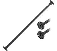Varilla telescópica para cortina de ducha, fabricada en hierro, ajustable de 74 a 236 cm, con un diámetro de 2,54 cm, color mate. Ideal para ducha y bañera, incluye tornillos y tacos