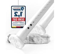 Varilla telescópica para inodoro, fabricada en acero inoxidable, de 70 a 110 cm de longitud y 32 mm de diámetro - Color blanco