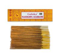 Varillas de Incienso Goloka Nag Champa - 1 Paquete de 100 g (70-90 Varillas) - Aromaterapia - Meditación - Yoga - Packaging EcoFriendly