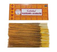 Varillas de Incienso Natural Goloka Nag Champa - 1 Paquete de 250 g (200 Varillas Aprox.) - Aromaterapia - Meditación - Yoga - Packaging EcoFriendly