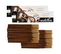 Varillas de Incienso Vijayshree Golden Nag Buddha - 200 g - 10 Paquetes de 20 g (140-180 Varillas) - Aromaterapia - Meditación - Yoga - Packaging EcoFriendly