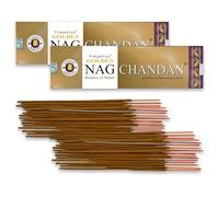 Varillas de Incienso Vijayshree Golden Nag Chandan - 200 g - 10 Paquetes de 20 g (140-180 Varillas) - Aromaterapia - Meditación - Yoga - Packaging EcoFriendly