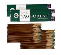 Varillas de Incienso Vijayshree Golden Nag Forest - 200 g - 10 Paquetes de 20 g (140-180 Varillas) - Aromaterapia - Meditación - Yoga - Packaging EcoFriendly