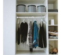 Varillas tensadoras para cortinas de 30-50 cm, ajustables - 6 unidades, varillas tensadoras para cortinas sin necesidad de taladrar, color blanco - Varilla extensible, barra para colgar ropa en armari