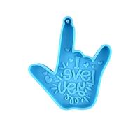 varios símbolos llavero de corazón molde de silicona epoxi adornos de bricolaje colgante molde de artesanía para regalo de Valentín moldes colgantes de resina para hacer joyas