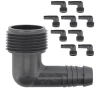 VARIOSAN Codo 17819, 3/4", 10 unidades, 90°, compatible con Rainbird SBE-075 + SPX-Flex, 5,5 bar, gris