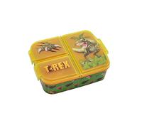 various Fiambrera para Niños,Sandwichera con 3 Compartimentos para Guardería, Fiambrera con División Infantil de Plástico Libre de BPA, Gran regalo para niños(T-rex)……