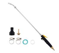 Varita de pulverización de acero inoxidable de longitud múltiple con conector de latón y modo de pulverización ajustable, para riego de jardín, lavado de coches y tareas de limpieza general (72 cm)