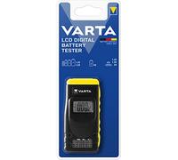 VARTA Multímetro Comprobador de Pilas LCD digital para pilas desechables, recargables, electrónicas y de botón, comprueba todas las pilas de los tamaños más importantes (AA, AAA, C, D, 9V)