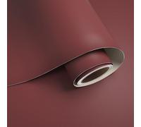 VaryPaper Papel de contacto rojo ladrillo de 15.7 x 78.7 pulgadas, papel tapiz rojo mate, autoadhesivo, grueso, impermeable, extraíble, de vinilo rojo sólido para paredes, gabinetes, encimeras