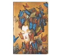 VARZI Selección Papelería 1956 Agenda Paperblanks 2024, 12 meses Flexis, Mini, horizontal, Espíritu de Lacombe, Madame Butterfly - 9,5 x 14 cm