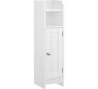 VASAGLE: Armario para el baño, mueble de baño, estante estrecho para el baño, estantes interiores ajustables, diseño que ahorra espacio, montaje sencillo