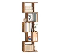 VASAGLE Biblioteca, Librería de 5 Niveles, 20 x 40 x 159 cm, Estantería, Armario de Libros, Moderno, Separador de Espacios, Salón, Dormitorio, Estudio, Oficina, Marrón Rústico LBC462K01