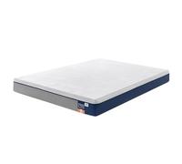 VASAGLE Colchón 135 x 190 cm, Colchón de Matrimonio, Espuma Viscoelástica con Gel, Firmeza Media Tirando a Suave en 7 Zonas, Funda Transpirable y Lavable a Máquina, Grosor 20 cm, Azul RMZ126QZ01