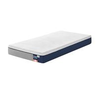 VASAGLE Colchón 90 x 190 cm, Colchón Individual, Espuma Viscoelástica con Gel, Firmeza Media Tirando a Suave en 7 Zonas, Funda Transpirable y Lavable a Máquina, Grosor 20 cm, Azul RMZ121QZ01