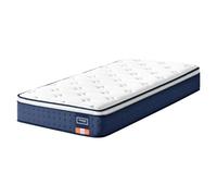 VASAGLE Colchón Híbrido Doble, 135 x 190 x 25 cm, Espuma Viscoelástica con Gel y Muelles Ensacados, 7 Zonas de Soporte, Refuerzo de Bordes, Funda Transpirable, Azul RMZ226QZ02