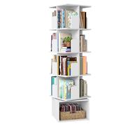 VASAGLE Colección Custos: Estantería giratoria para libros, estante de almacenamiento con 5 niveles