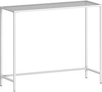 VASAGLE, consola, mesa auxiliar, tablero de vidrio templado, mesa moderna para colocar junto al sofá, fácil de montar, patas ajustables
