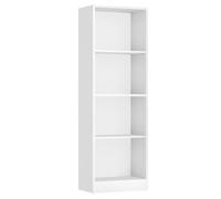 VASAGLE CUSTOS Colección - Biblioteca, Librería de 4 Niveles, Estantería Infantil, Estantería de Pie, para Salón, Estudio, Oficina, 40 x 24 x 121,5 cm, Blanco LBC104W
