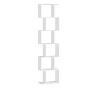 VASAGLE CUSTOS Colección - Biblioteca, Librería de 6 Niveles, 20 x 40 x 191 cm, Estantería, Armario de Libros, Moderno, Separador de Espacio, Salón, Dormitorio, Estudio, Oficina, Blanco Mate LBC461W01