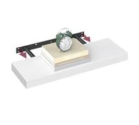 VASAGLE Custos Colección - Estante de Pared, Estante Flotante, 20 x 60 x 3,8 cm, Balda de Pared para Marcos de Fotos, Decoración, para Salón, Estudio, Cocina, Blanco Mate LWS026WE01
