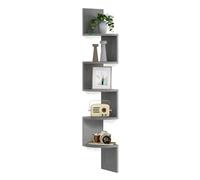 VASAGLE Custos Colección - EstanterÍa de Esquina en Pared, EstanterÍa Esquinera de 5 Niveles, 20 x 20 x 126 cm, Estanteria Libros, para Dormitorio, Sala de Estar, Oficina, Gris Cemento, LBC072G49