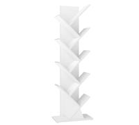 VASAGLE Custos Colección - Estantería en Forma de Árbol, Estantería de Pie Moderna Autoportante, Dormitorio, Salón, Estudio, 20 x 38 x 115,2 cm, Blanco Nube LBC609WB03