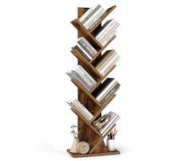 VASAGLE Custos Colección - Estantería en Forma de Árbol, Estantería de Pie Moderna Autoportante, Dormitorio, Salón, Estudio, 20 x 38 x 115,2 cm, Blanco Nube LBC609WB02