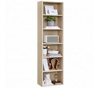 VASAGLE Custos Colección - Estantería, Librería de 6 Niveles, Estantería de Almacenamiento Abierto, 24 x 40 x 178,5 cm, para Sala de Estar, Estudio, Comedor, Beige Natural LBC167L01