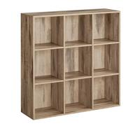 VASAGLE Custos Colección - Librería, Estantería Almacenaje, de 9 Compartimientos, para Sala de Estar, Estudio, Oficina, 30 x 97,7 x 97,5 cm, Marrón Camello LBC177K01