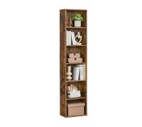VASAGLE CUSTOS Colección - Librería, Estantería de 6 Niveles, para Salón, Estudio, Oficin, Dormitorio, Estilo Industrial, 24 x 40 x 178,5 cm, Marrón Rústico LBC167K01