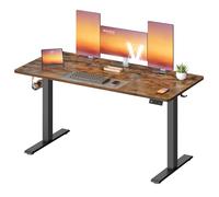 VASAGLE Escritorio Eléctrico Ajustable en Altura 140 x 60 cm | Escritorio para Ordenador, Recordatorio de Sedentarismo, Función de Memoria con 4 Alturas, para Oficina LSD314KD03
