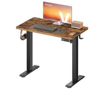 VASAGLE Escritorio Eléctrico Ajustable en Altura 80 x 50 cm | Escritorio para Ordenador, Recordatorio de Sedentarismo, Función de Memoria con 4 Alturas, para Oficina LSD308KD03