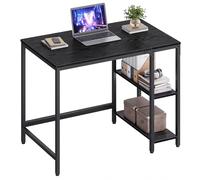 VASAGLE Escritorio, Mesa de Trabajo, 100 x 50 x 76 cm, Estilo Moderno, para Estudio Dormitorio Salón Oficina, Negro Ébano LWD046B04