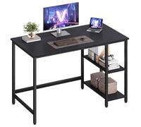 VASAGLE Escritorio, Mesa de Trabajo, 120 x 60 x 76 cm, Estilo Moderno, para Estudio Dormitorio Salón Oficina, Negro Ébano LWD047B16