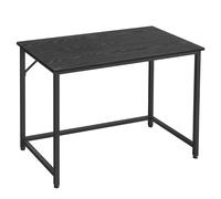VASAGLE Escritorio, Mesa Oficina Pequeña y Estación Trabajo, Mesa para Teletrabajo, 50 x 100 x 76 cm, Estilo Industrial, Estructura Metal, Negro Ébano y Negro Tinta/Blanco Arce y Blanco Nube/Roble Nat