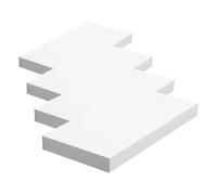 VASAGLE Estante de Pared, Estante Flotante, 20 x 40 x 3,8 cm, Balda de Pared para Marcos de Fotos, Decoración, para Salón, Estudio, Cocina, Blanco Clásico LWS24WT (Paquete de 4)