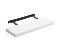 VASAGLE Estante de Pared, Estanteria Pared, 60 x 20 x 3,8 cm | Balda de Pared para Marcos de Fotos, Decoración, para Salón, Estudio, Cocina, Blanco Nube, Colección CUSTOS LWS26WT