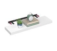 VASAGLE Estante de Pared Flotante, Estanteria Pared, 20 x 80 x 3,8 cm | Balda de Pared para Marcos de Fotos, Decoración, para Salón, Estudio, Cocina, Blanco Nieve, Colección CUSTOS LWS028WE01