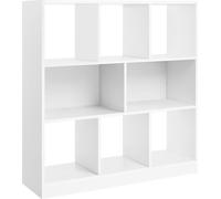 VASAGLE Estantería cubo con estantes abiertos, ideal para sala de estar, estudio, habitación infantil, oficina, separador de ambientes, 97,5 x 30 x 100 cm, blanco