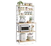 Estantería de Cocina con Toma de Corriente 40 x 80 x 167 cm Roble Dorado y Blanco Nube