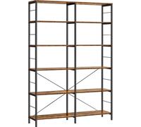 VASAGLE, estantería de pie con 6 niveles, diseño industrial, dimensiones 30 x 120 x 172,5 cm, ideal para salón, estudio, balcón o cocina