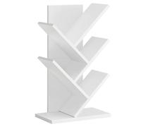 VASAGLE Estantería en Forma de Árbol, de Escritorio Moderna Autoportante | 30 x 17,2 x 51,1 cm, Dormitorio, Salón, Estudio, Blanco Nube, Colección CUSTOS LBC183T14