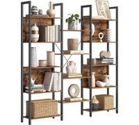 VASAGLE, estantería escalonada, con 14 estantes, estructura de metal, ideal para salón, estudio, oficina, diseño industrial, 158 x 24 x 166 cm